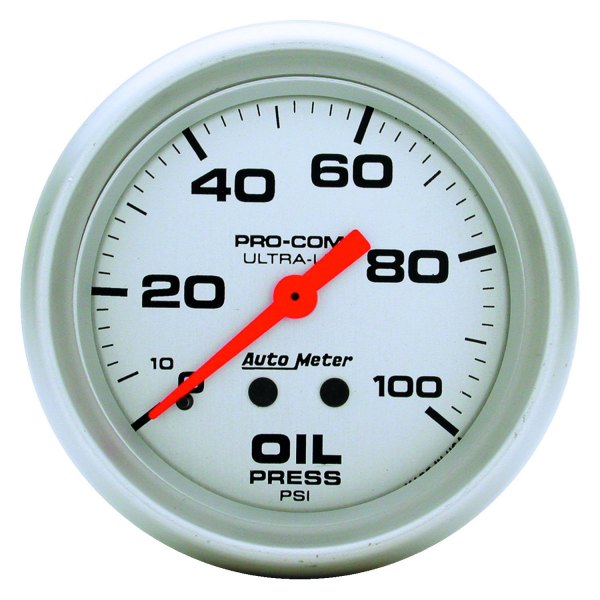 Auto Meter® - Ultra-Lite Series 2-5/8" Oil Pressure Gauge, 0-100 PSI