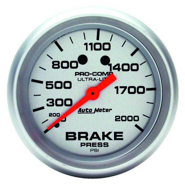 Auto Meter® - Ultra-Lite Series 2-5/8" Brake Pressure Gauge, 0-2000 PSI