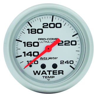 Auto Meter® - Ultra-Lite Series 2-5/8" Water Temperature Gauge, 120-240 F