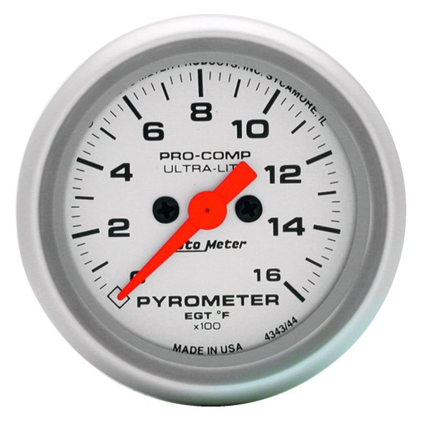 Auto Meter® - Ultra-Lite Series 2-5/8" EGT Pyrometer Gauge, 0-1600 F