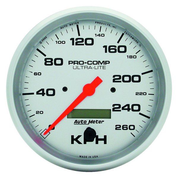 Auto Meter® - Ultra-Lite Series 5" Speedometer Gauge, 0-260 KPH