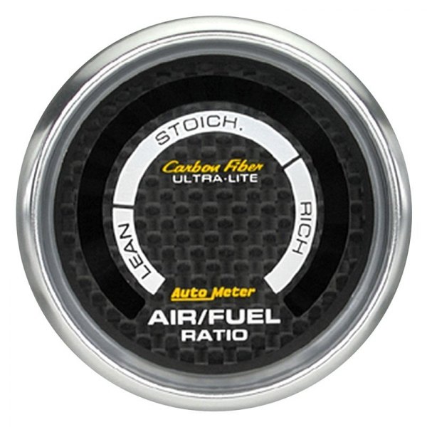 Auto Meter® - Carbon Fiber Series 2-1/16" Narrowband Air/Fuel Ratio Gauge, Lean-Rich