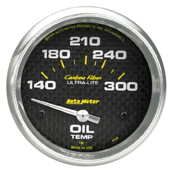 Auto Meter® - Carbon Fiber Series 2-5/8" Oil Temperature Gauge, 140-300 F