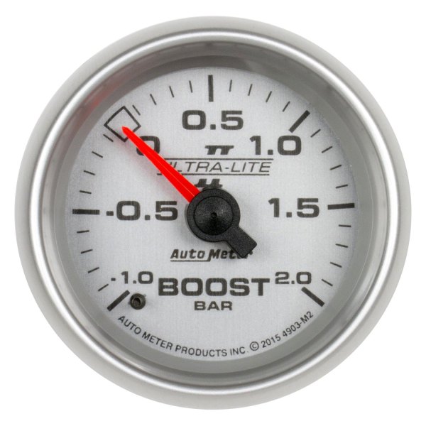 Auto Meter® - Ultra-Lite II Series 2-1/16" Boost/Vacuum Gauge, -1-+2 BAR