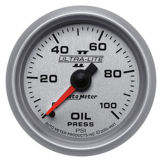 Auto Meter® 4921 - Ultra-Lite II Series 2-1/16" Oil Pressure Gauge, 0-100 PSI