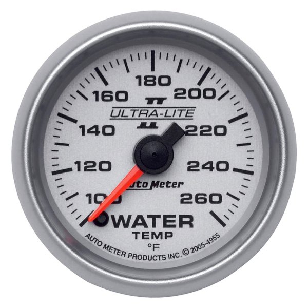 Auto Meter® - Ultra-Lite II Series 2-1/16" Water Temperature Gauge, 100-260 F
