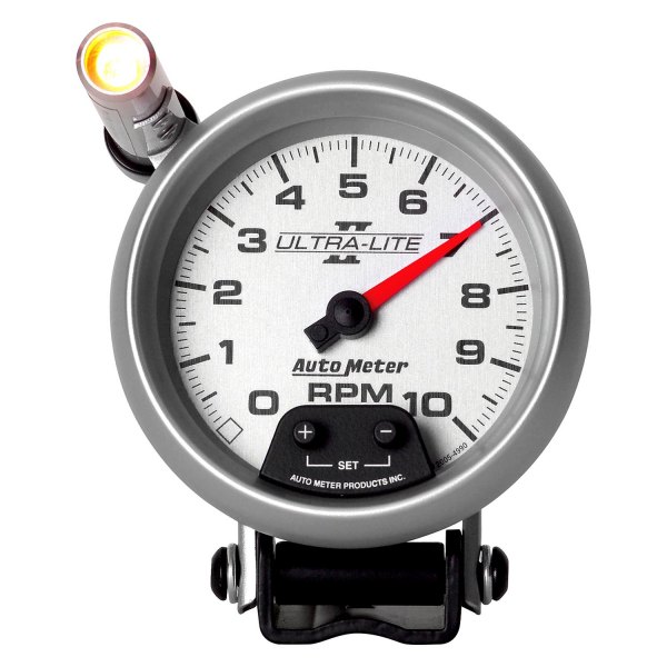 Auto Meter® - Ultra-Lite II Series 3-3/4" Pedestal Tachometer Gauge with External Quick-Lite, 0-10,000 RPM