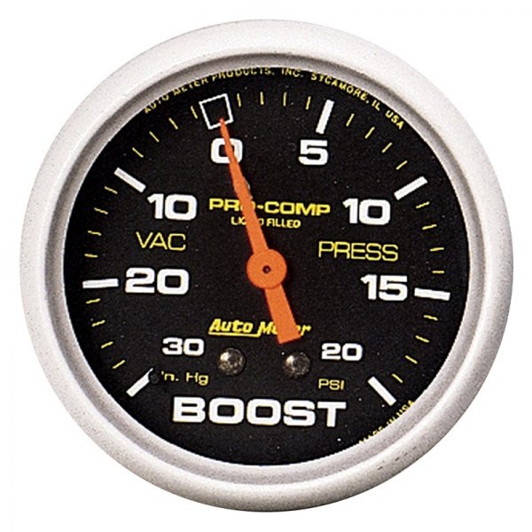 Auto Meter® - Pro-Comp Series 2-5/8" Boost/Vacuum Gauge, 30 In Hg/20 PSI