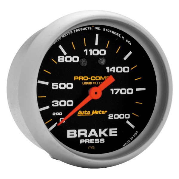 Auto Meter® - Pro-Comp Series 2-5/8" Brake Pressure Gauge, 0-2000 PSI