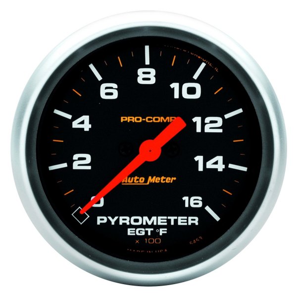 Auto Meter® - Pro-Comp Series 2-5/8" EGT Pyrometer Gauge, 0-1600 F