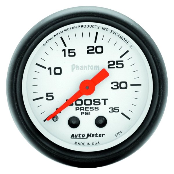 Auto Meter® - Phantom Series 2-1/16" Boost Gauge, 0-35 PSI