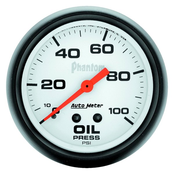 Auto Meter® - Phantom Series 2-5/8" Oil Pressure Gauge, 0-100 PSI