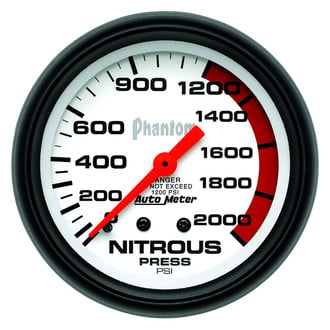 Autometer Phantom Series 2-1/16'' Nitrous Pressure 0-2000 PSI Gauge (5728) main image 0
