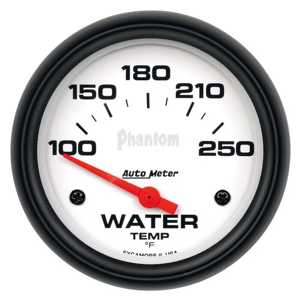 Auto Meter® - Phantom Series 2-5/8" Water Temperature Gauge, 100-250 F
