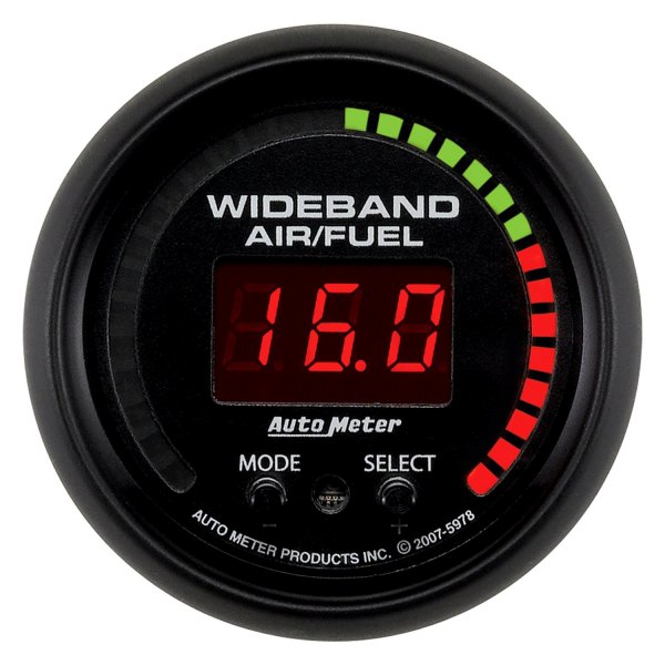 Auto Meter® - ES Series 2-1/16" Wideband Pro Air/Fuel Ratio Gauge, 6:1-20:1 AFR