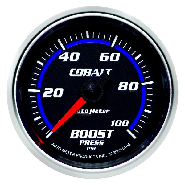 Auto Meter® - Cobalt Series 2-1/16" Boost Gauge, 0-100 PSI