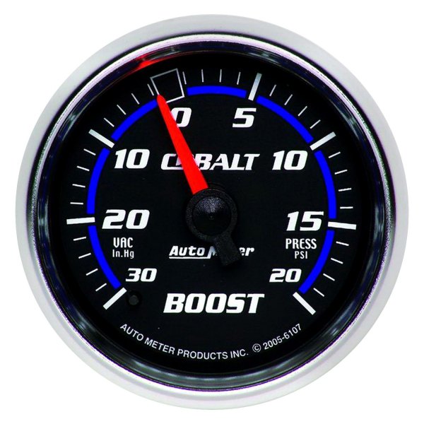 Auto Meter® - Cobalt Series 2-1/16" Boost/Vacuum Gauge, 30 In Hg/20 PSI