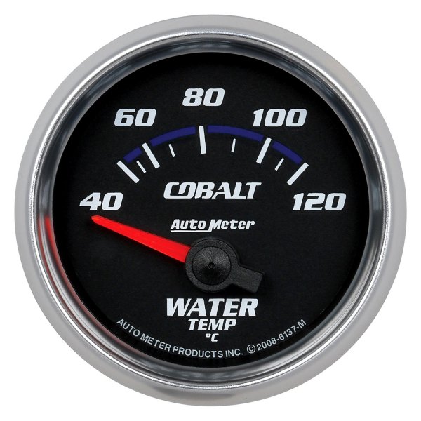 Auto Meter® - Cobalt Series 2-1/16" Water Temperature Gauge, 40-120 C