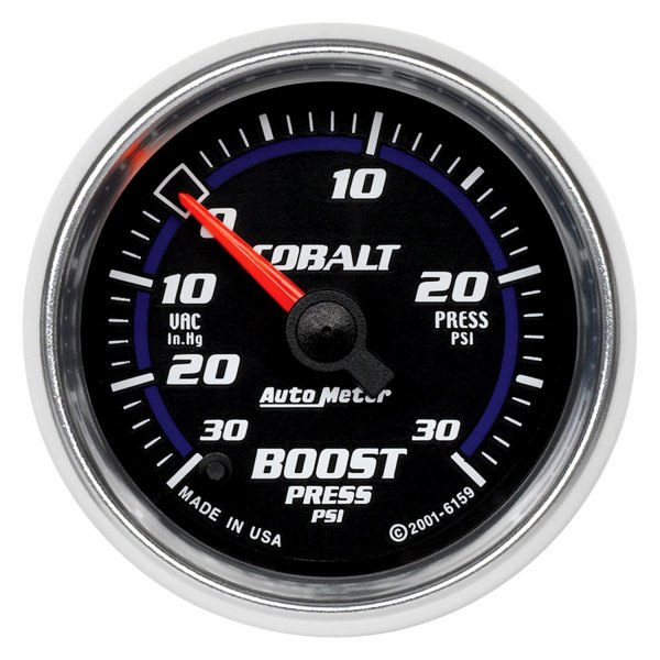 Auto Meter® - Cobalt Series 2-1/16" Boost/Vacuum Gauge, 30 In Hg/30 PSI