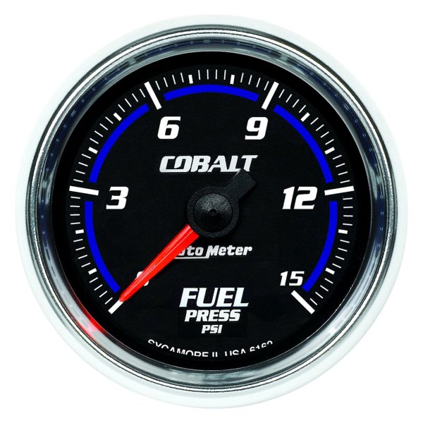 Auto Meter® - Cobalt Series 2-1/16" Fuel Pressure Gauge, 0-15 PSI