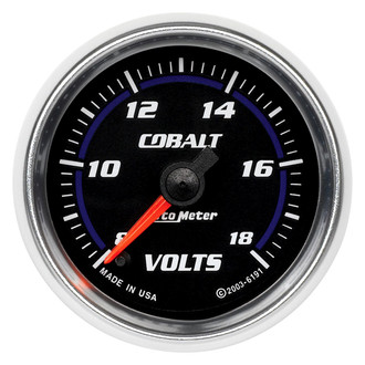 Auto Meter® - Cobalt Series 2-1/16" Voltmeter Gauge, 8-18V
