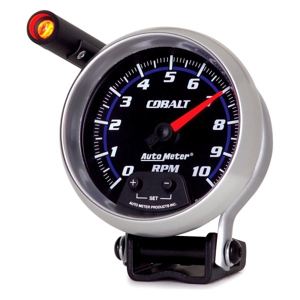 Auto Meter® - Cobalt Series 3-3/4" Pedestal Tachometer Gauge with External Quick-Lite, 0-10,000 RPM