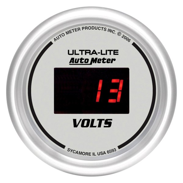 Auto Meter® - Ultra-Lite Digital Series 2-1/16" Voltmeter Gauge, 8-18V