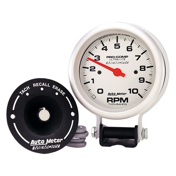 Auto Meter® - Ultra-Lite Series 3-3/4" Pedestal Tachometer Gauge, 0-10,000 RPM