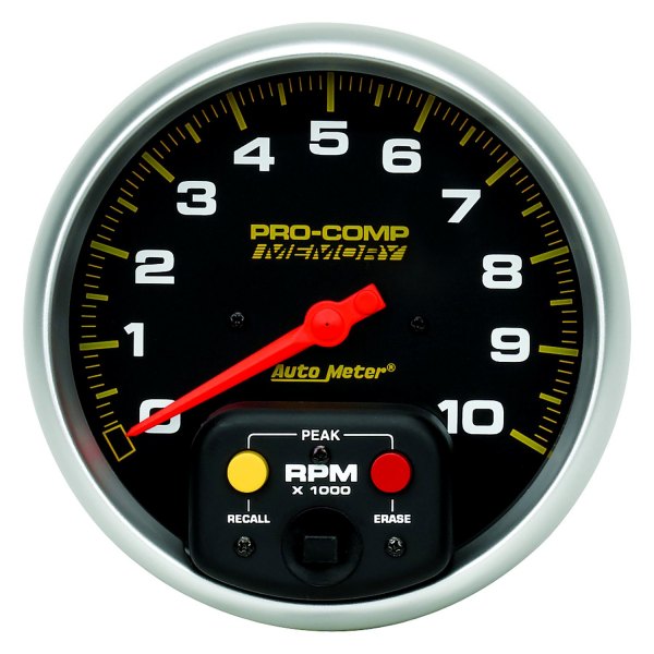 Auto Meter® - Pro-Comp Series 5" Pedestal Tachometer Gauge, 0-10,000 RPM