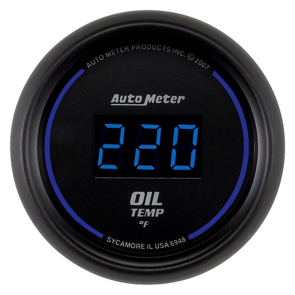 Auto Meter® - Cobalt Digital Series 2-1/16" Oil Temperature Gauge, 0-340 F