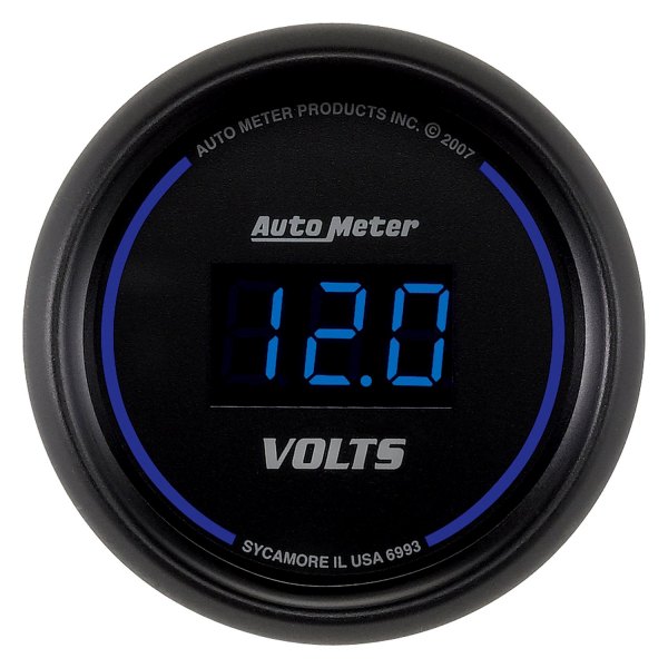Auto Meter® - Cobalt Digital Series 2-1/16" Voltmeter Gauge, 8-18V