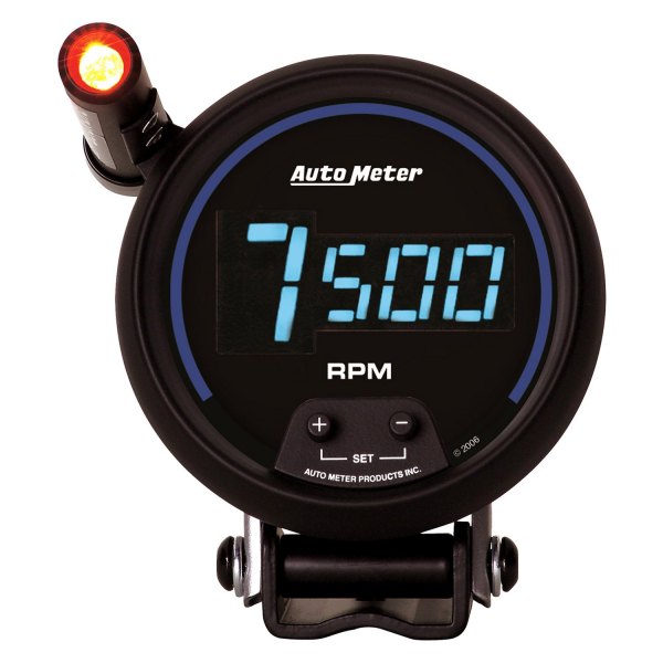 Auto Meter® - Cobalt Digital Series 3-3/4" Pedestal Tachometer Gauge with External Quick-Lite, 0-10,000 RPM