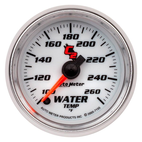 Auto Meter® - C2 Series 2-1/16" Water Temperature Gauge, 100-260 F