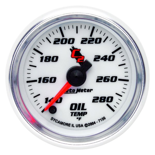 Auto Meter® - C2 Series 2-1/16" Oil Temperature Gauge, 140-280 F