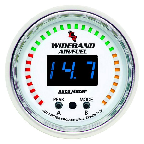 Auto Meter® - C2 Series 2-1/16" Wideband Pro Air/Fuel Ratio Gauge, 6:1-20:1 AFR