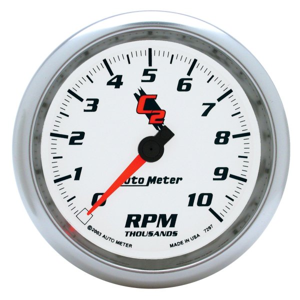 Auto Meter® - C2 Series 3-3/8" In-Dash Tachometer Gauge, 0-10,000 RPM