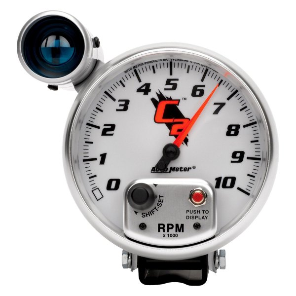 Auto Meter® - C2 Series 5" Pedestal Tachometer Gauge with External Shift-Lite, 0-10,000 RPM