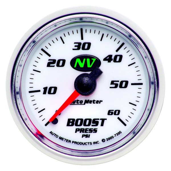 Auto Meter® - NV Series 2-1/16" Boost Gauge, 0-60 PSI