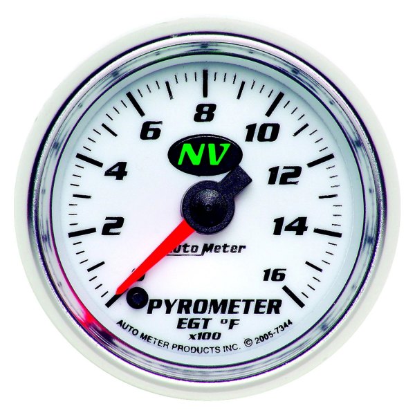 Auto Meter® - NV Series 2-1/16" EGT Pyrometer Gauge, 0-1600 F