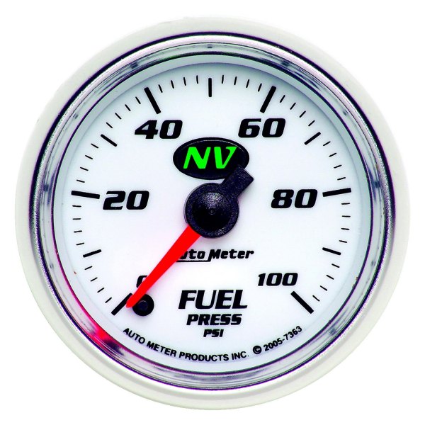 Auto Meter® - NV Series 2-1/16" Fuel Pressure Gauge, 0-100 PSI