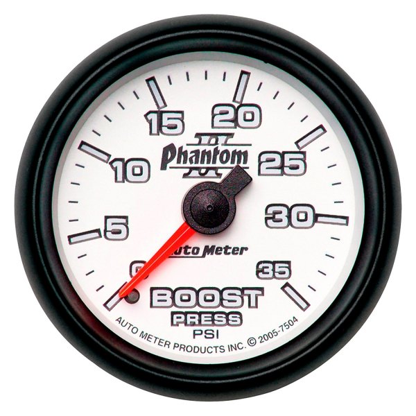 Auto Meter® - Phantom II Series 2-1/16" Boost Gauge, 0-35 PSI
