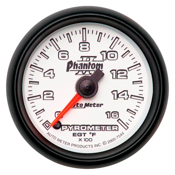 Auto Meter® - Phantom II Series 2-1/16" EGT Pyrometer Gauge, 0-1600 F