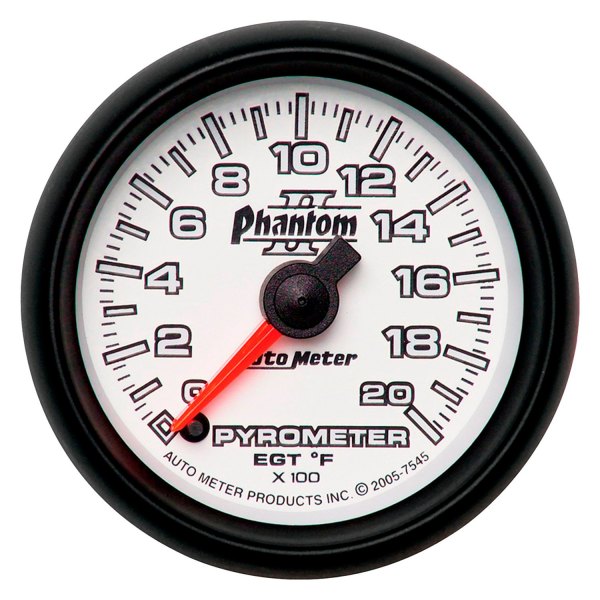 Auto Meter® - Phantom II Series 2-1/16" EGT Pyrometer Gauge, 0-2000 F