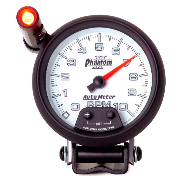 Auto Meter® - Phantom II Series 3-3/4" Pedestal Tachometer Gauge with External Quick-Lite, 0-10,000 RPM
