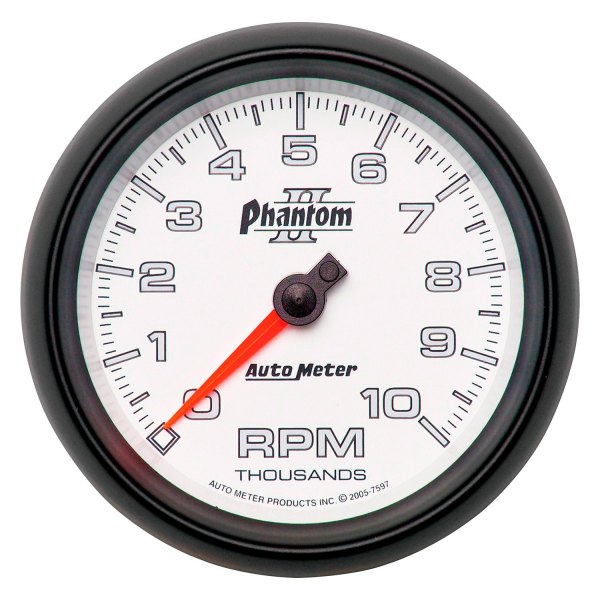 Auto Meter® - Phantom II Series 3-3/8" In-Dash Tachometer Gauge, 0-10,000 RPM