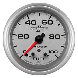 Auto Meter® 7763 - Ultra-Lite II Series 2-5/8" Fuel Pressure Gauge, 0-100 PSI