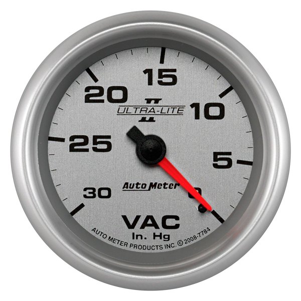 Auto Meter® - Ultra-Lite II Series 2-5/8" Vacuum Gauge, 0-30 In Hg