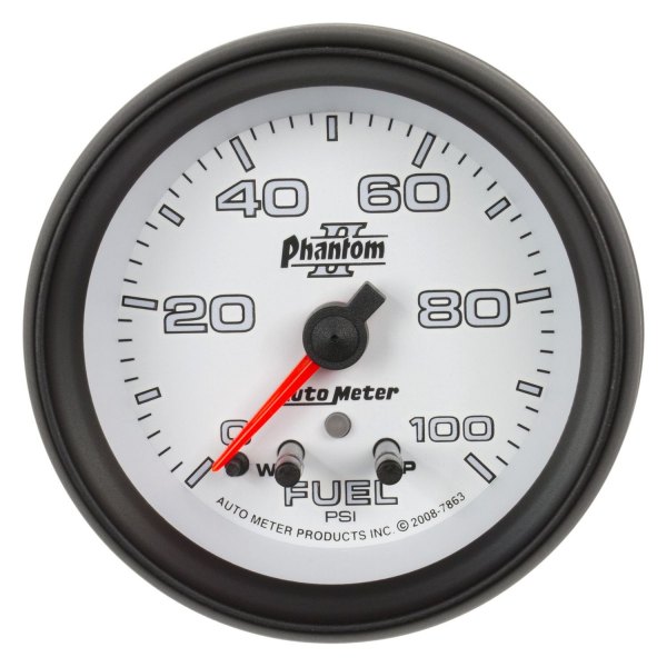 Auto Meter® - Phantom II Series 2-5/8" Fuel Pressure Gauge, 0-100 PSI