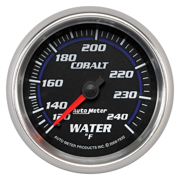 Auto Meter® - Cobalt Series 2-5/8" Water Temperature Gauge, 120-240 F