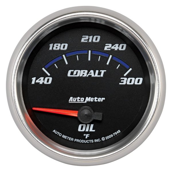 Auto Meter® - Cobalt Series 2-5/8" Oil Temperature Gauge, 140-300 F